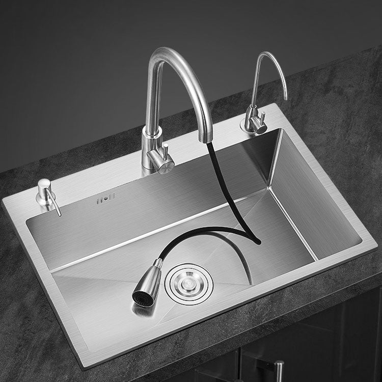 Classic Style Kitchen Sink Noise-cancelling Design Stainless Steel Kitchen Sink