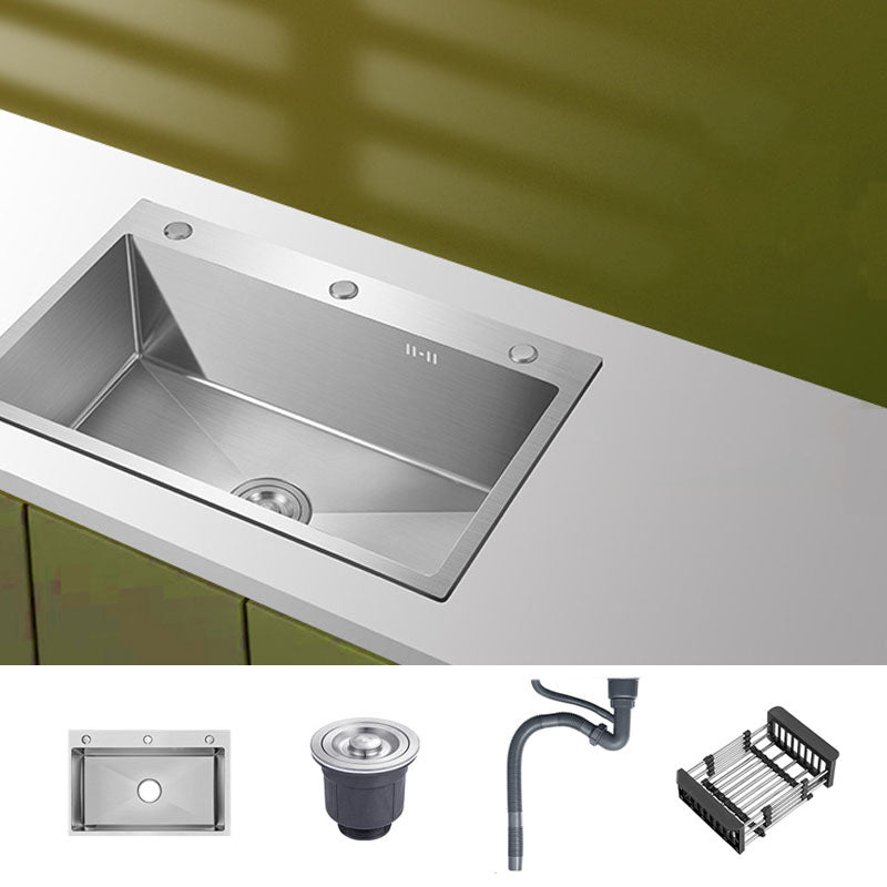 Classic Style Kitchen Sink Noise-cancelling Design Stainless Steel Kitchen Sink