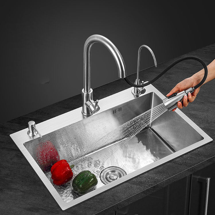 Classic Style Kitchen Sink Noise-cancelling Design Stainless Steel Kitchen Sink