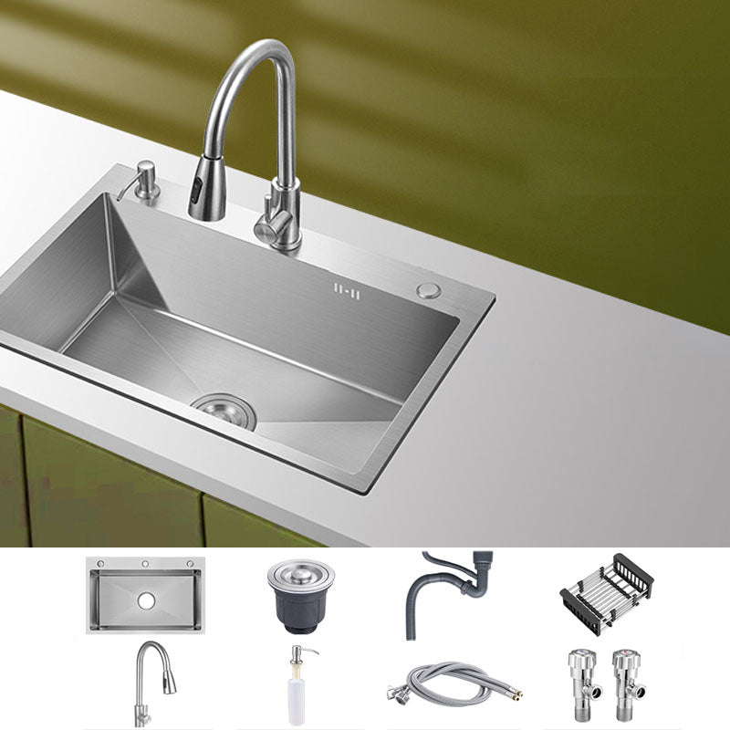 Classic Style Kitchen Sink Noise-cancelling Design Stainless Steel Kitchen Sink