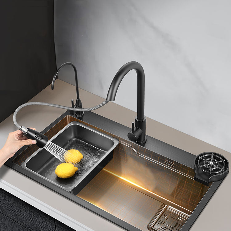 Modern Kitchen Sink Dirt Resistant Stainless Steel Drop-In Kitchen Sink