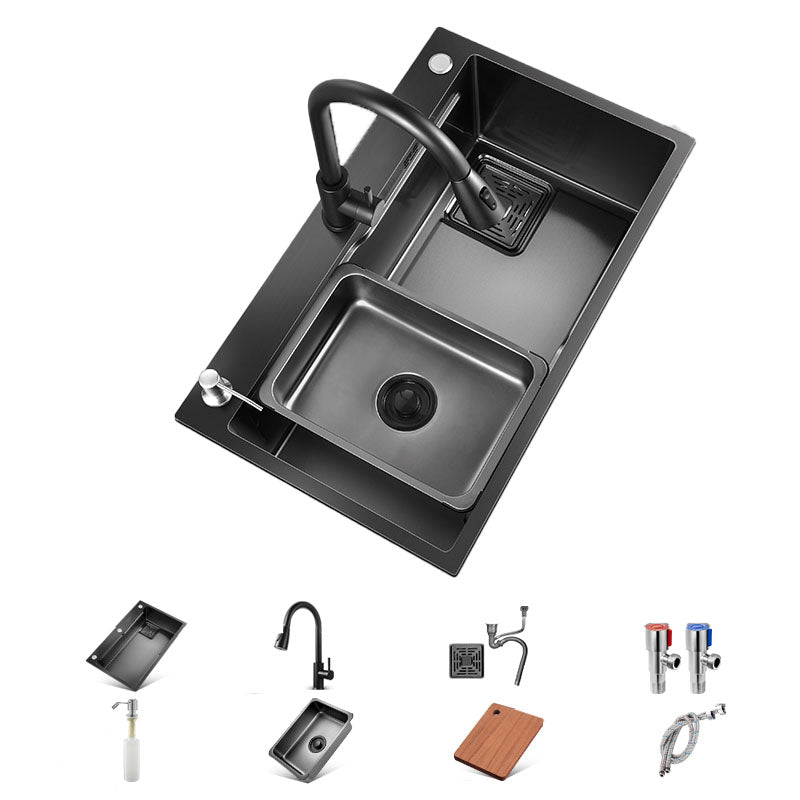 Modern Kitchen Sink Dirt Resistant Stainless Steel Drop-In Kitchen Sink