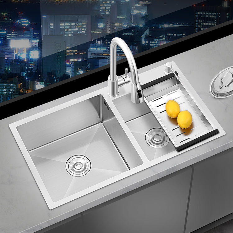 Classic Style Kitchen Sink Stainless Steel Drop-In Noise-cancelling Design Kitchen Sink