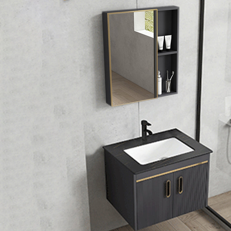 Contemporary Metal Sink Vanity Mirror Cabinet Wall-Mounted Vanity Cabinet