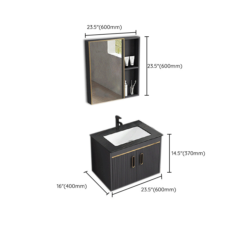 Contemporary Metal Sink Vanity Mirror Cabinet Wall-Mounted Vanity Cabinet