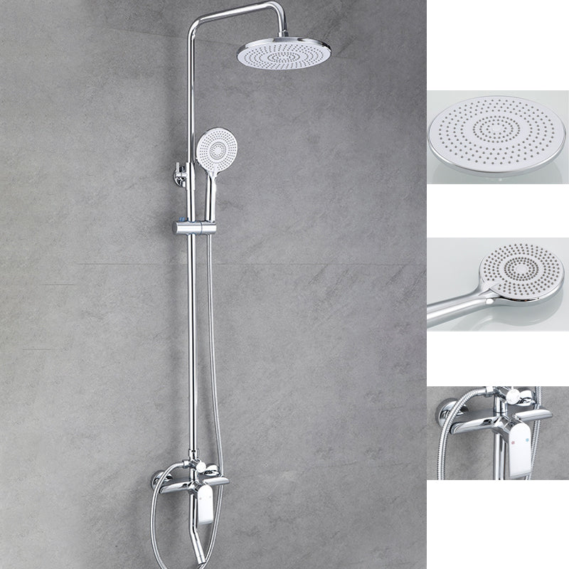 Shower Trim Round Rain Massage Jet Handheld Shower Head System