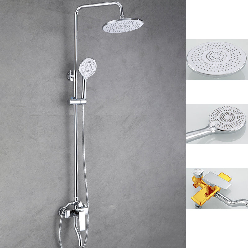 Shower Trim Round Rain Massage Jet Handheld Shower Head System