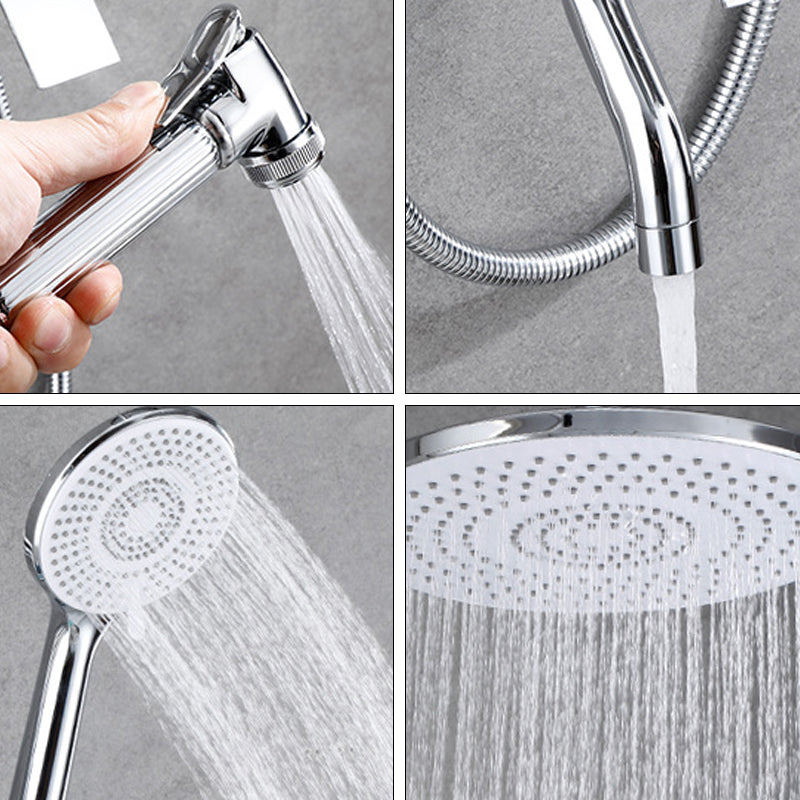 Shower Trim Round Rain Massage Jet Handheld Shower Head System