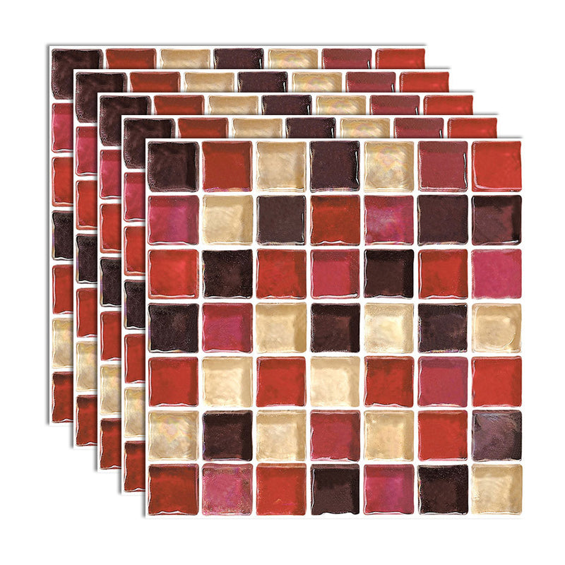 Peel and Stick Mosaic Tile Waterproof Square Peel and Stick Tile for Kitchen 20-Pack