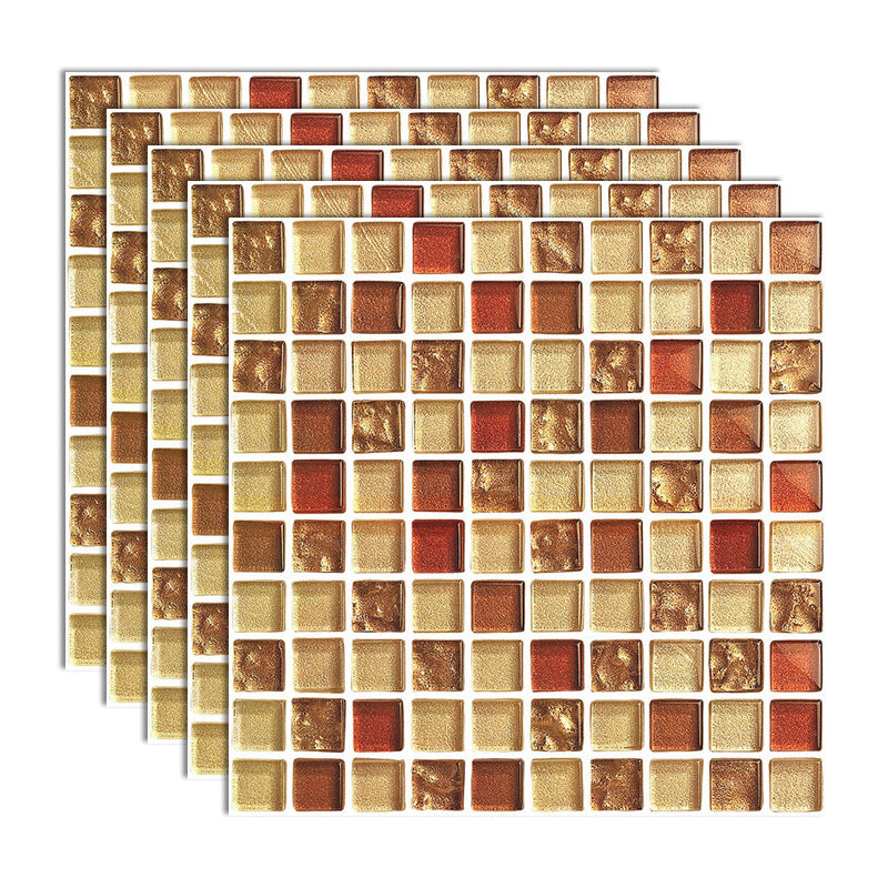 Peel and Stick Mosaic Tile Waterproof Square Peel and Stick Tile for Kitchen 20-Pack