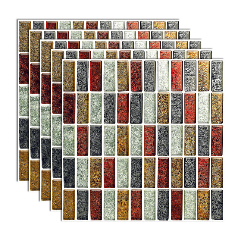 Peel and Stick Mosaic Tile Waterproof Square Peel and Stick Tile for Kitchen 20-Pack