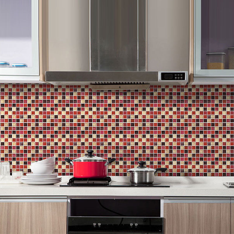 Peel and Stick Mosaic Tile Waterproof Square Peel and Stick Tile for Kitchen 20-Pack