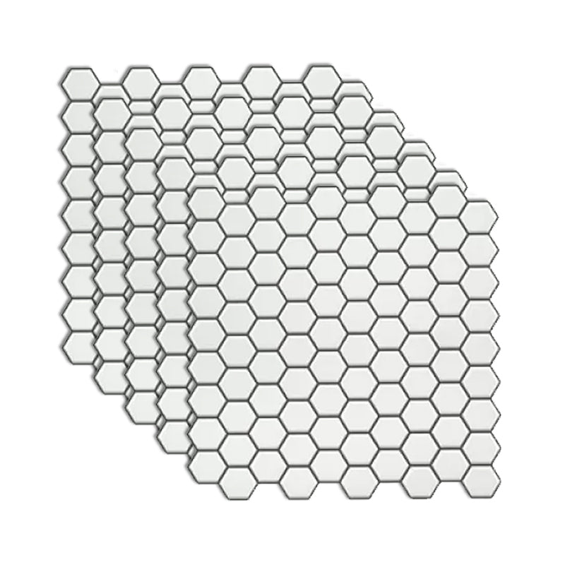 Square Grid Tile-Peel & Stick PVC 12" x 12" Peel & Stick Mosaic Tile 5-Pack