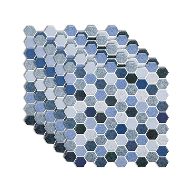 Square Grid Tile-Peel & Stick PVC 12" x 12" Peel & Stick Mosaic Tile 5-Pack