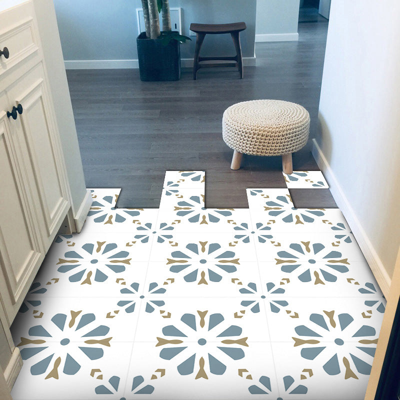 Modern PVC Flooring Peel and Stick Geometric Printed Vinyl Plank Flooring