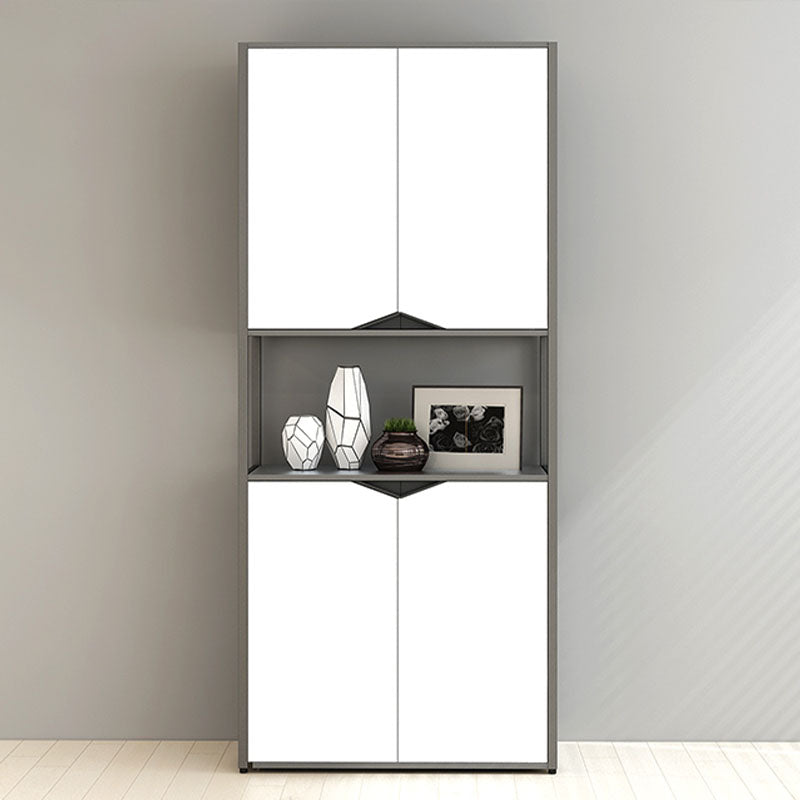 Vertical Modern Filing Cabinet Engineered Wood White File Cabinet