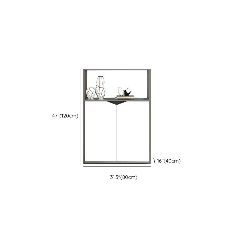 Vertical Modern Filing Cabinet Engineered Wood White File Cabinet