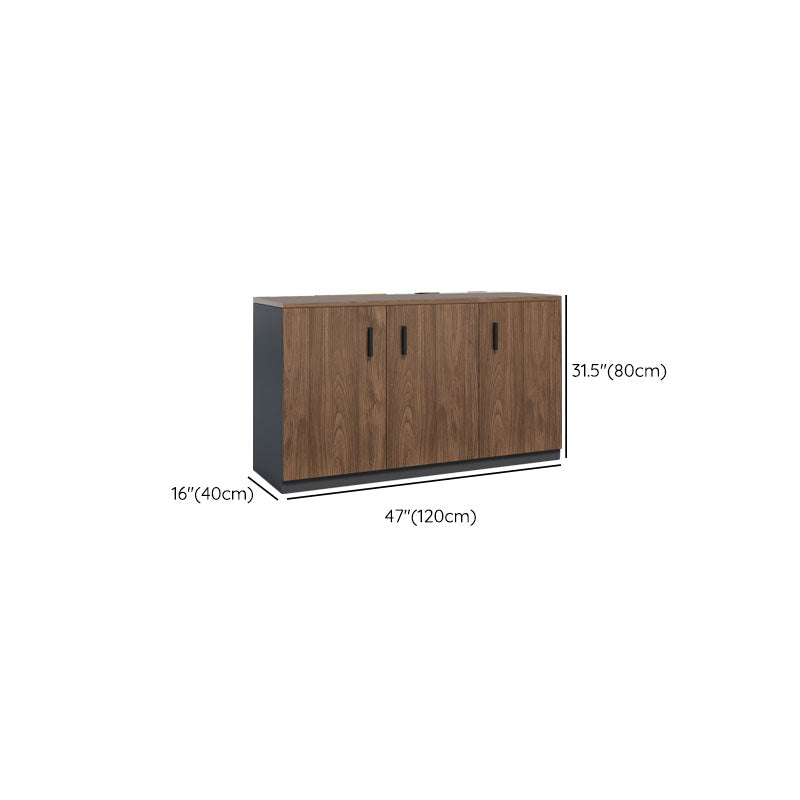 Lateral Modern Filing Cabinet Engineered Wood File Cabinet with Lock and Storage