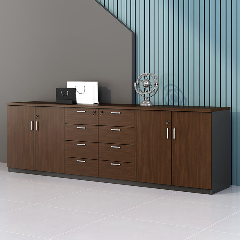 Modern Engineered Wood File Cabinet Lateral Filing Cabinet with Lock and Storage