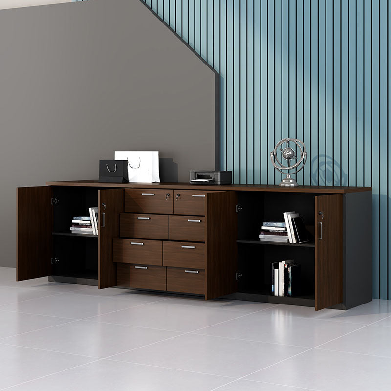 Modern Engineered Wood File Cabinet Lateral Filing Cabinet with Lock and Storage