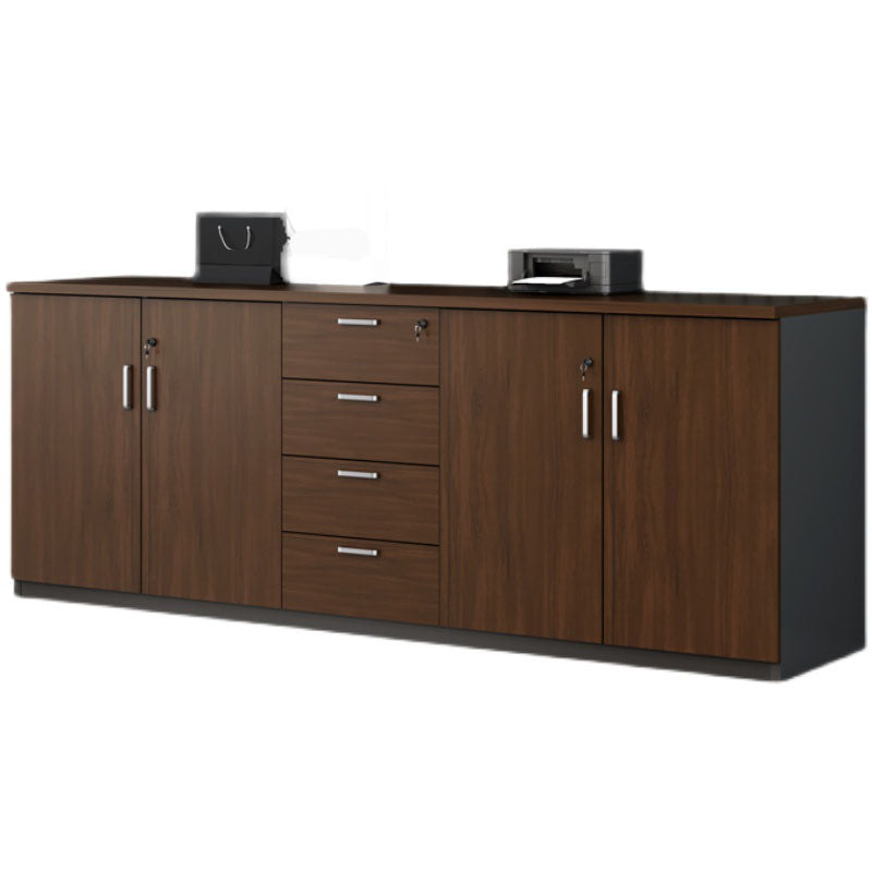 Modern Engineered Wood File Cabinet Lateral Filing Cabinet with Lock and Storage