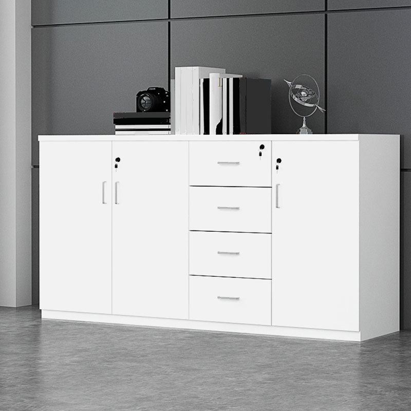 Lateral Engineered Wood File Cabinet White Modern Filing Cabinet