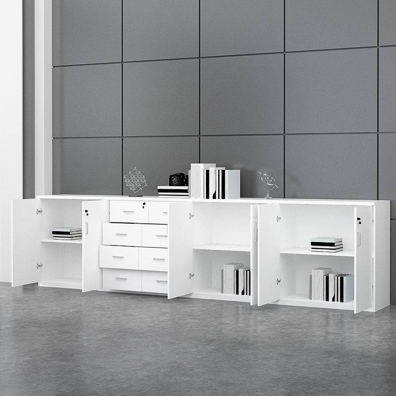 Lateral Engineered Wood File Cabinet White Modern Filing Cabinet