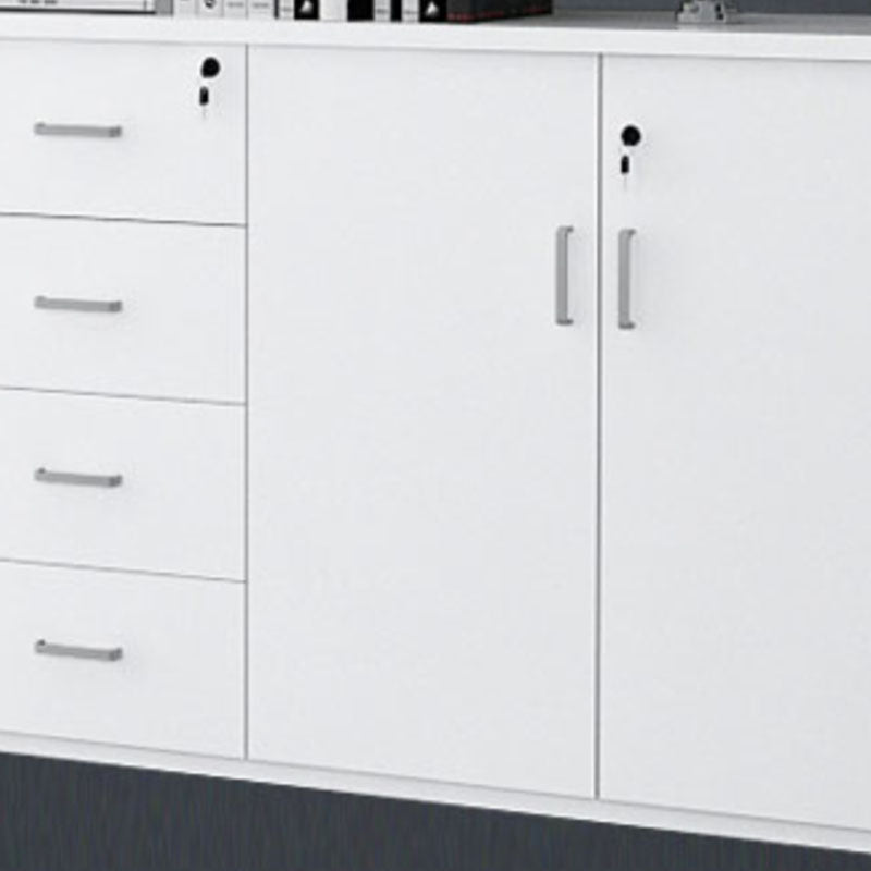 Lateral Engineered Wood File Cabinet White Modern Filing Cabinet