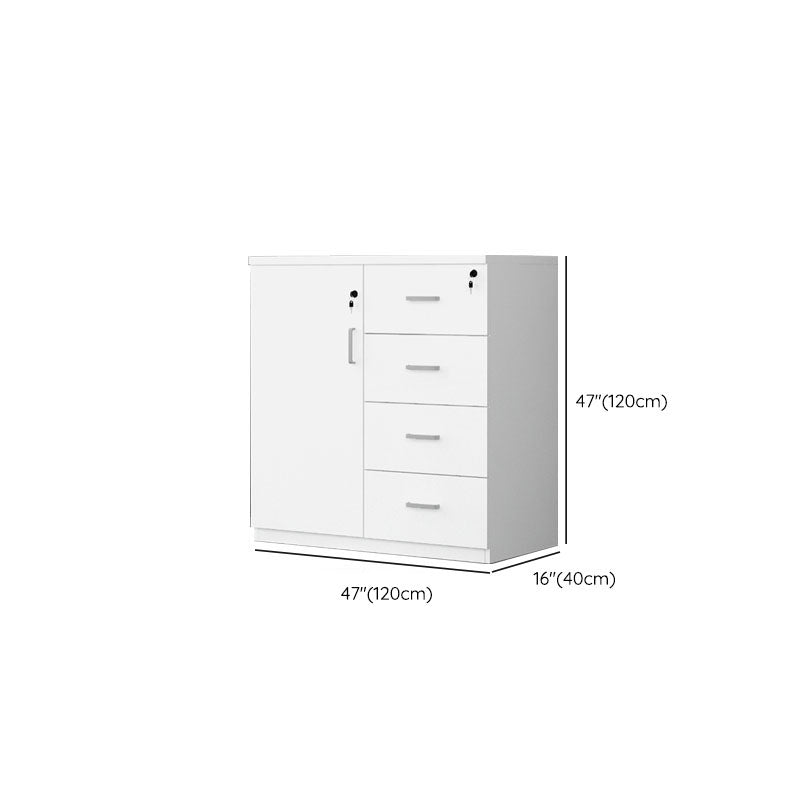 Lateral Engineered Wood File Cabinet White Modern Filing Cabinet