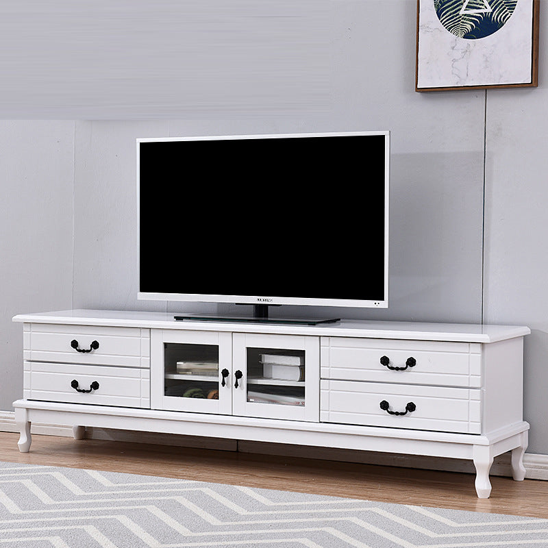 Modern TV Media Console Wooden TV Media Stand with 4 Drawers