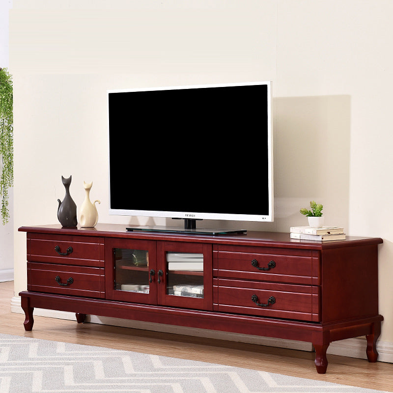 Modern TV Media Console Wooden TV Media Stand with 4 Drawers