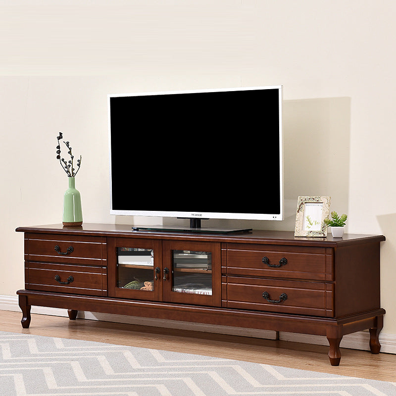 Modern TV Media Console Wooden TV Media Stand with 4 Drawers