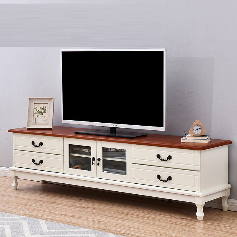 Modern TV Media Console Wooden TV Media Stand with 4 Drawers