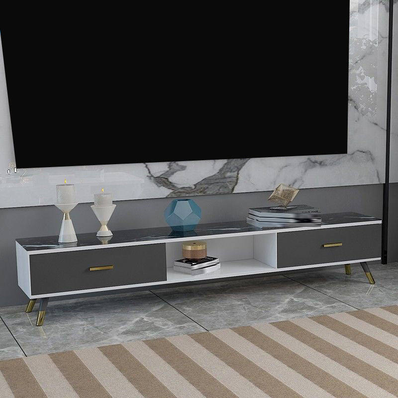 Modern TV Media Console Open Storage TV Media Stand for Living Room