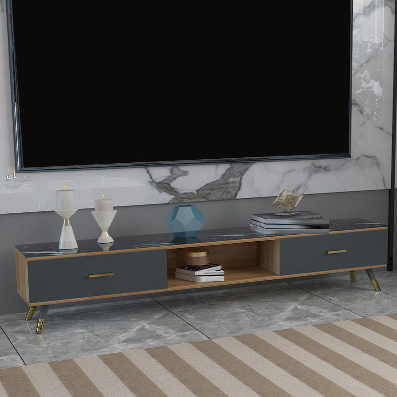 Modern TV Media Console Open Storage TV Media Stand for Living Room