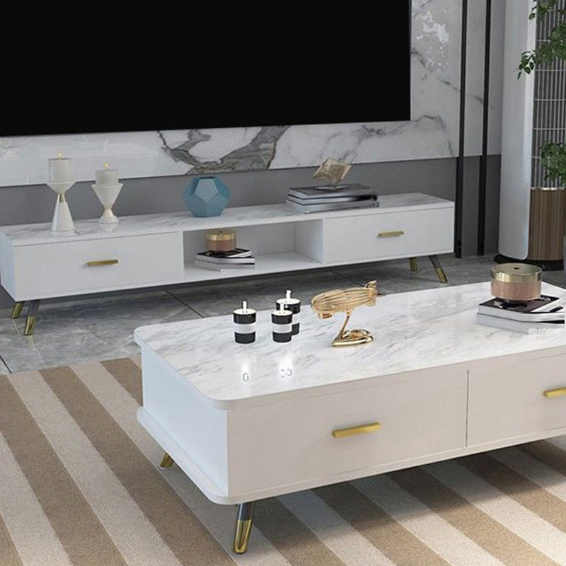 Modern TV Media Console Open Storage TV Media Stand for Living Room