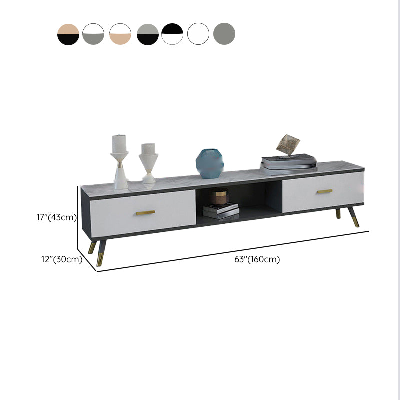 Modern TV Media Console Open Storage TV Media Stand for Living Room