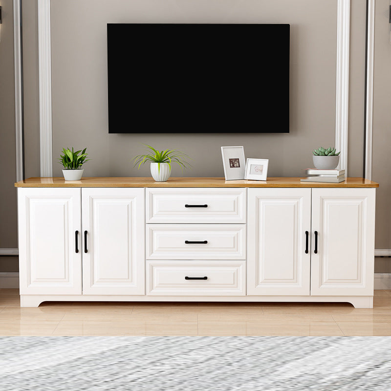 Contemporary TV Media Console Wooden TV Media Stand for Living Room