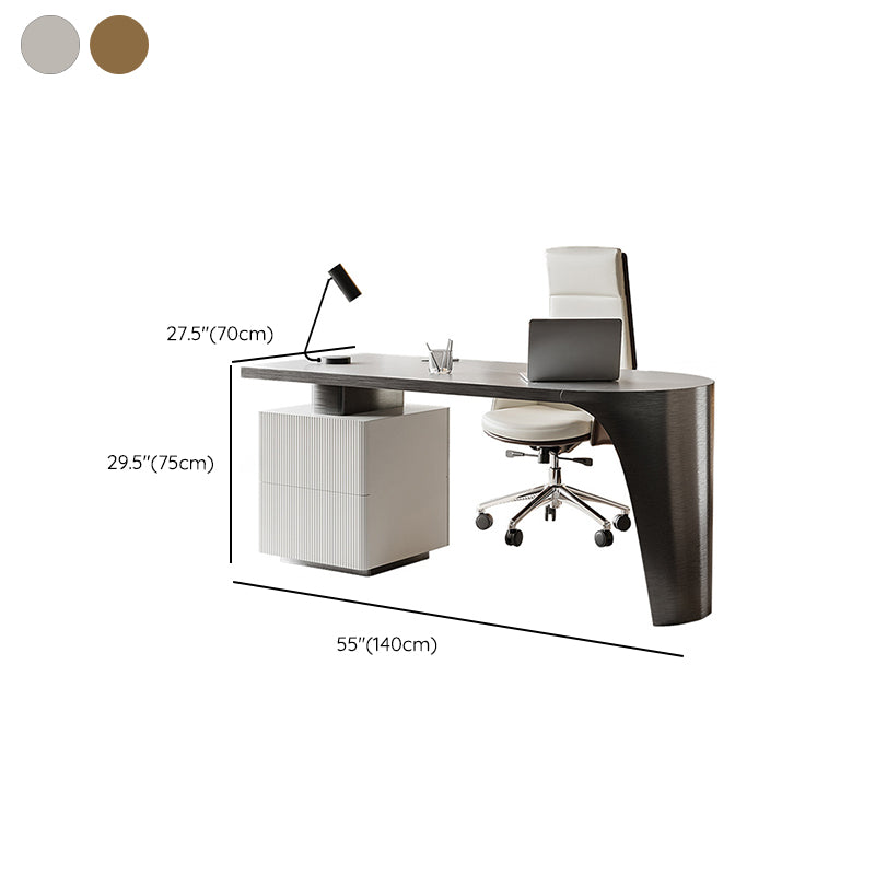 Modern 29.53" Tall Office Desk Pedestal Base Writing Desk with Drawers