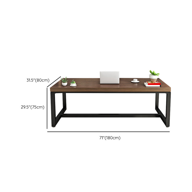 Industrial 29.53" Tall Writing Desk Wooden Rectangle Office Desk