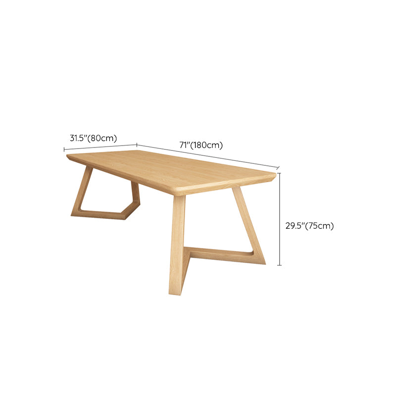 29.25 Inch H Contemporary Office Desk Solid Wood Writing Desk