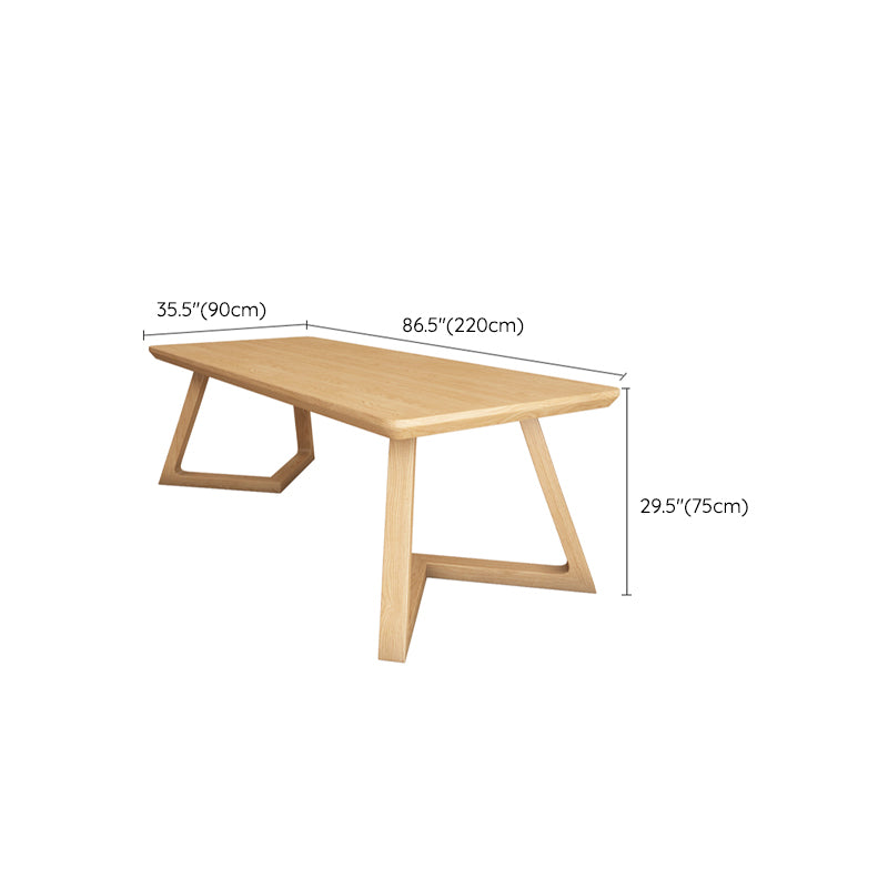 29.25 Inch H Contemporary Office Desk Solid Wood Writing Desk