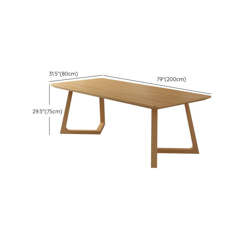 Modern 29.53" Tall Office Desk Solid Wood Curved Writing Desk