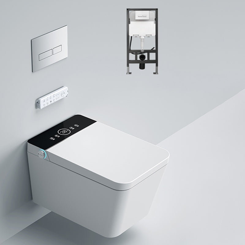 Modern Electronic Elongated Toilet Wall Mounted Bidet without Water Pressure Control