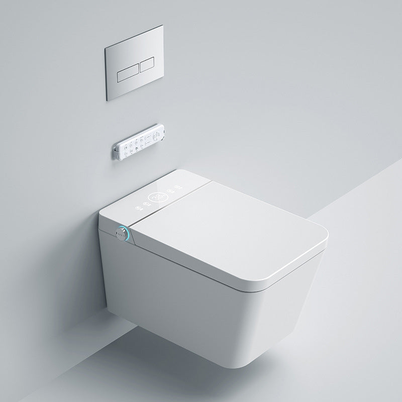 Modern Electronic Elongated Toilet Wall Mounted Bidet without Water Pressure Control