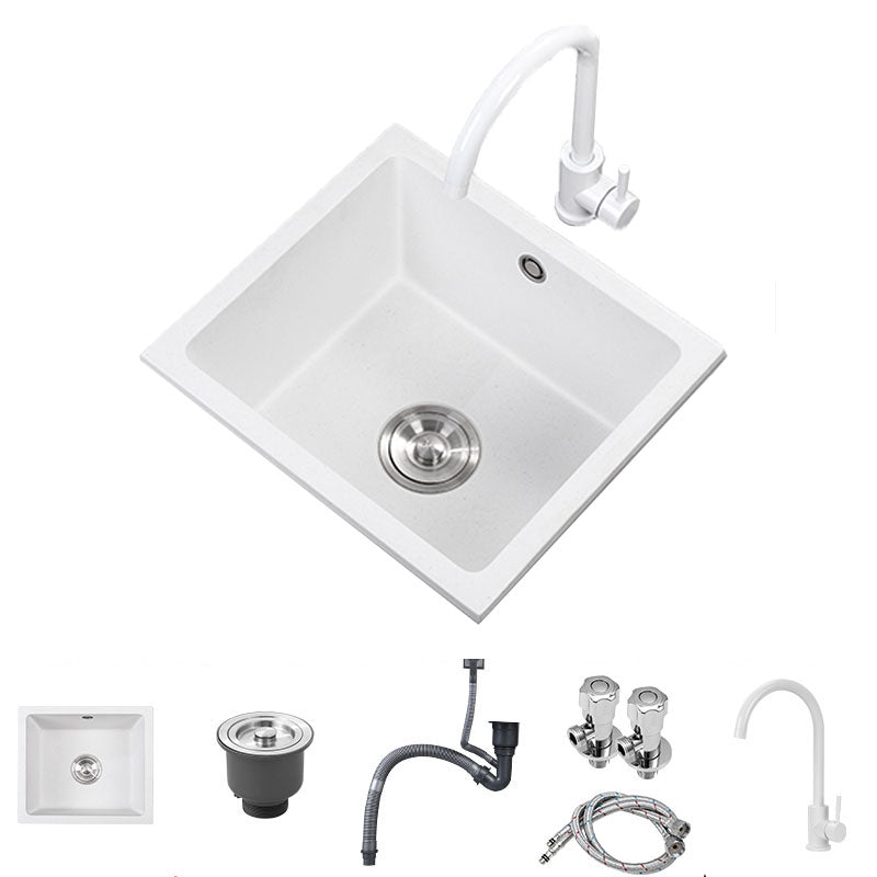 Modern Style Kitchen Sink Noise-cancelling Design Quartz Kitchen Sink