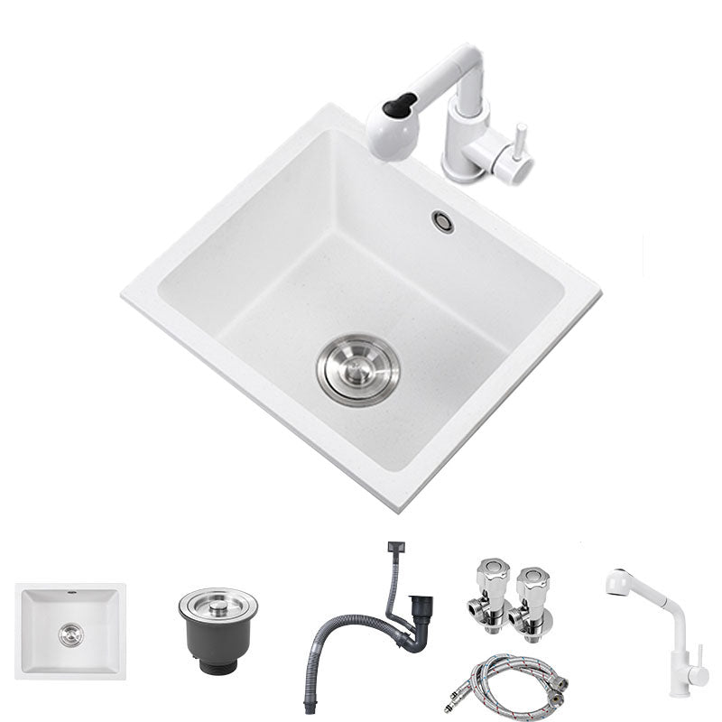 Modern Style Kitchen Sink Noise-cancelling Design Quartz Kitchen Sink