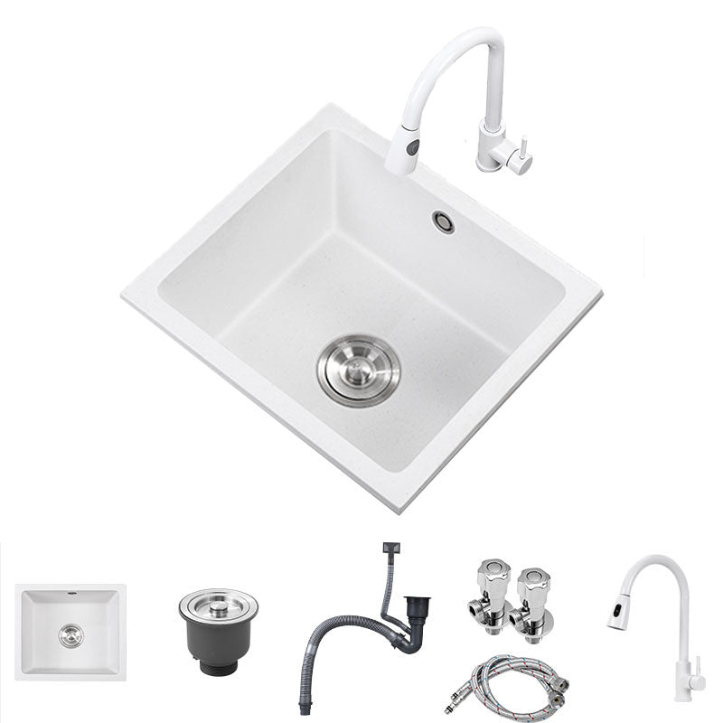 Modern Style Kitchen Sink Noise-cancelling Design Quartz Kitchen Sink