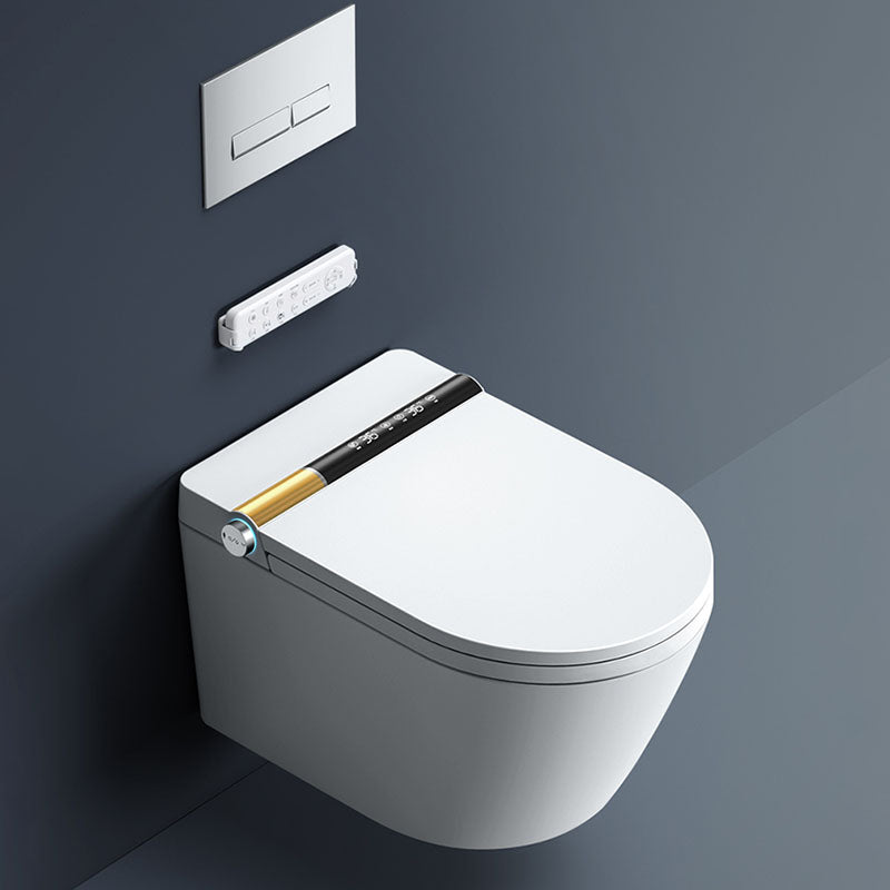 Modern 11.8" H Electronic Elongated Toilet Wall Mounted Bidet