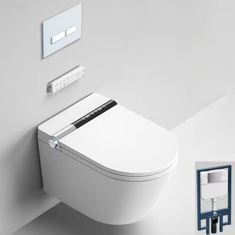 Modern 11.8" H Electronic Elongated Toilet Wall Mounted Bidet